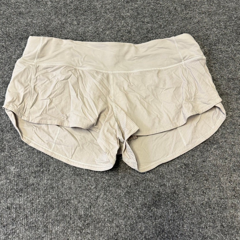 Lululemon Shorts Womens Size 8 Beige Speed Up Low-Rise Athletic Running Workout